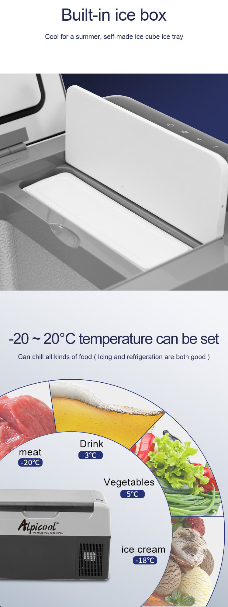 Alpicool G22L Car Mini Fridge, Truck, RV Camping Freezer 5