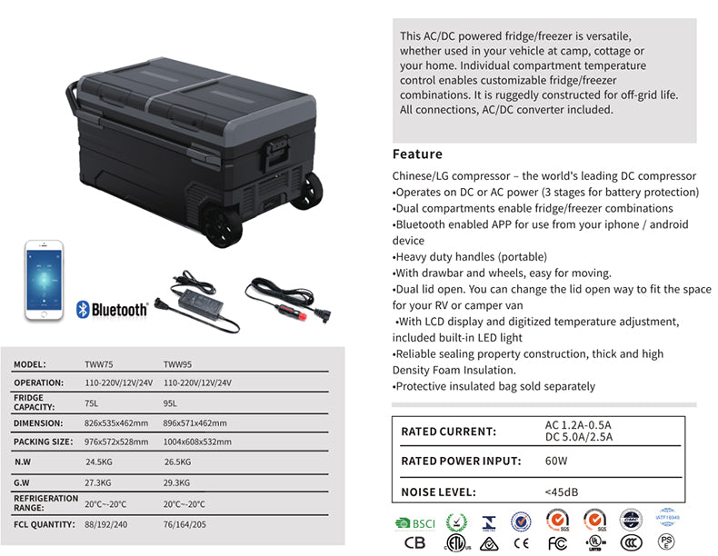 TWW95 95L Fishing Cooler Box Manual